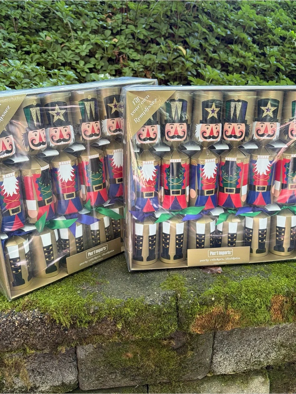 Set of 2 NEW Boxes Pier 1 Imports Nutcracker Fill Your Own Christmas Crackers 12